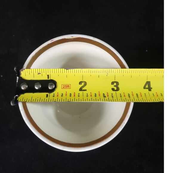 Antique Blue Flow Cup and Saucer Metallic Trim Soup Cup - Picture 8 of 8